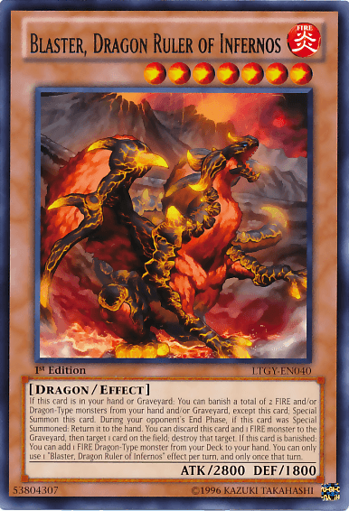 Blaster, Dragon Ruler of Infernos [LTGY-EN040] Rare - Doe's Cards