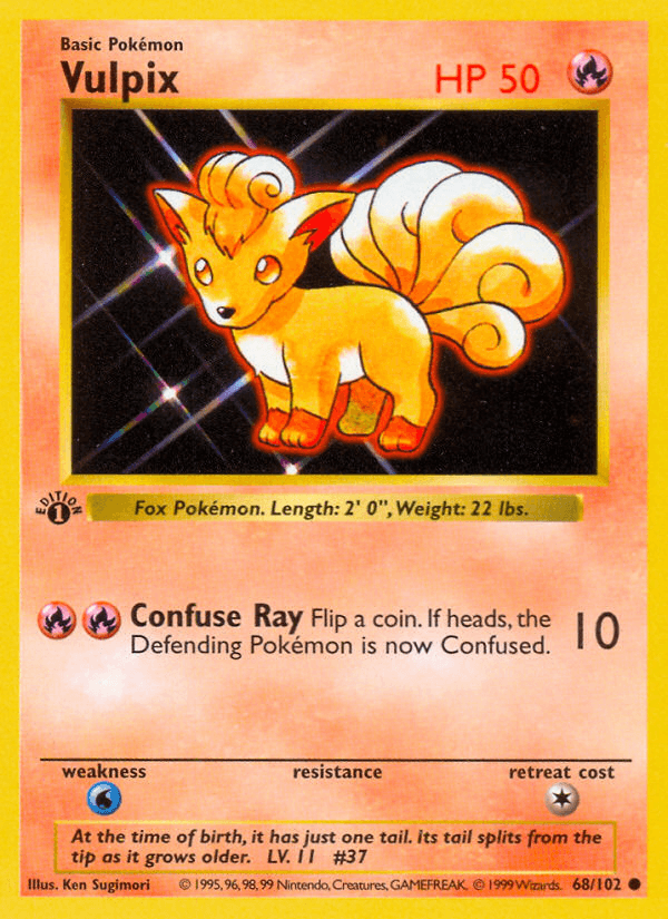 Vulpix (68/102) [Base Set 1st Edition] - Doe's Cards