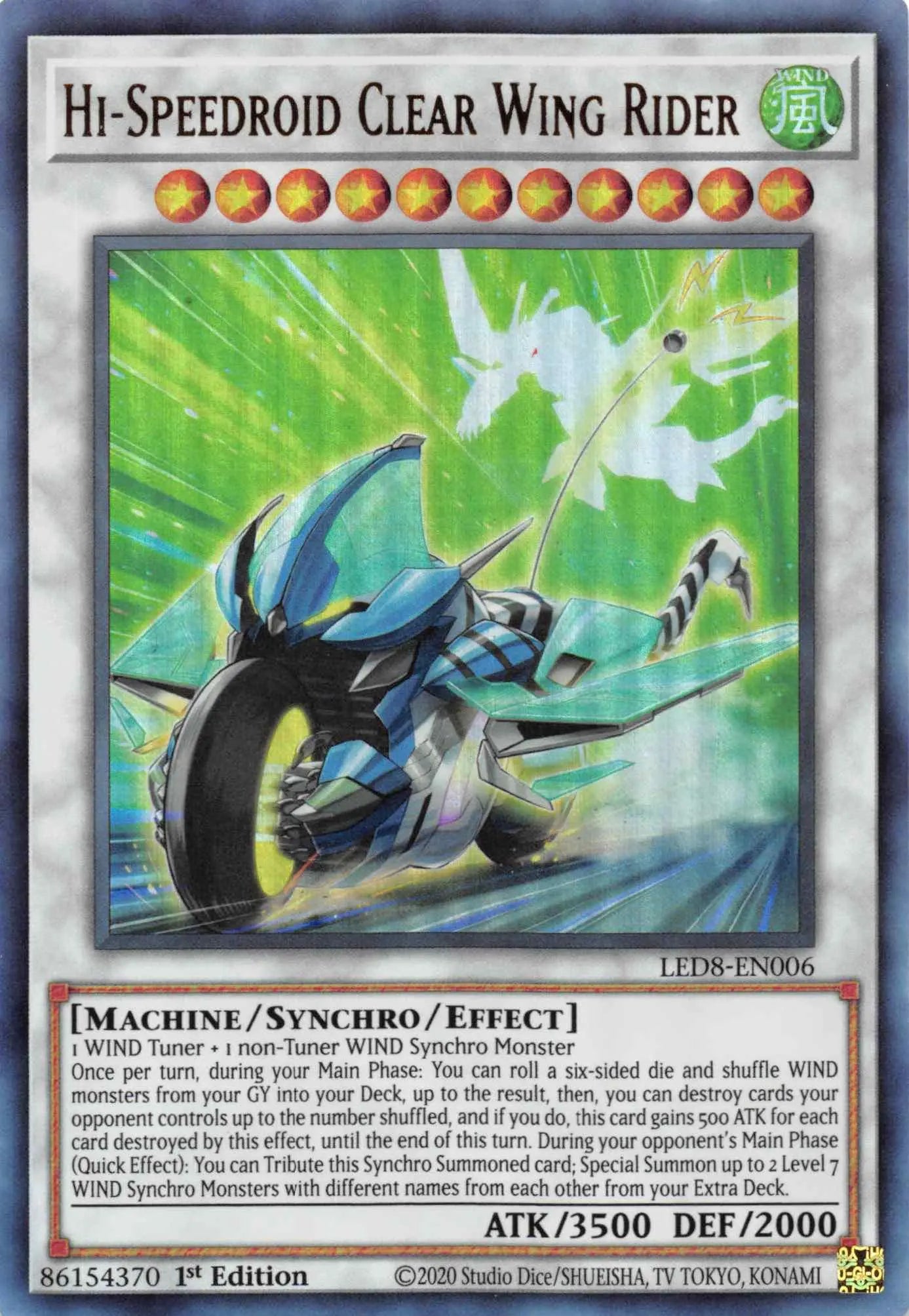 Hi-Speedroid Clear Wing Rider [LED8-EN006] Ultra Rare - Doe's Cards