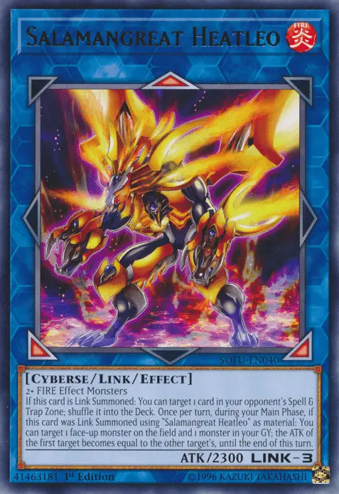 Salamangreat Heatleo [SOFU-EN040] Rare - Doe's Cards