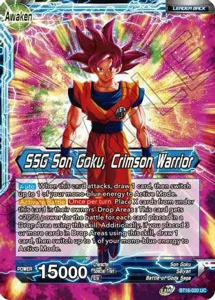 Son Goku // SSG Son Goku, Crimson Warrior (BT16-020) [Realm of the Gods] - Doe's Cards