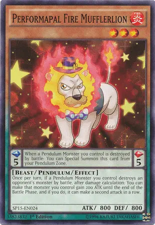Performapal Fire Mufflerlion [SP15-EN024] Common - Doe's Cards