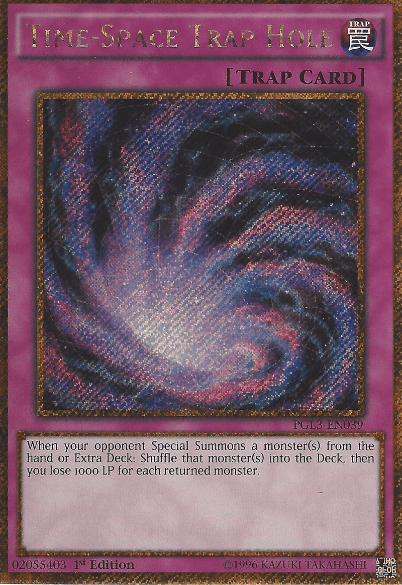 Time-Space Trap Hole [PGL3-EN039] Gold Secret Rare - Doe's Cards