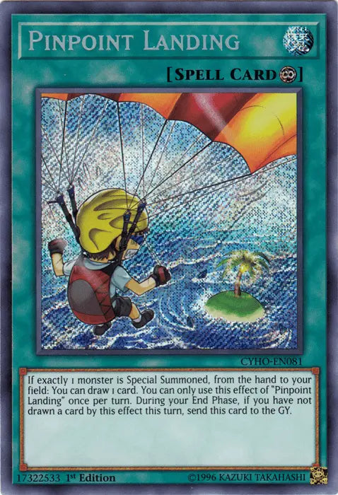 Pinpoint Landing [CYHO-EN081] Secret Rare - Doe's Cards