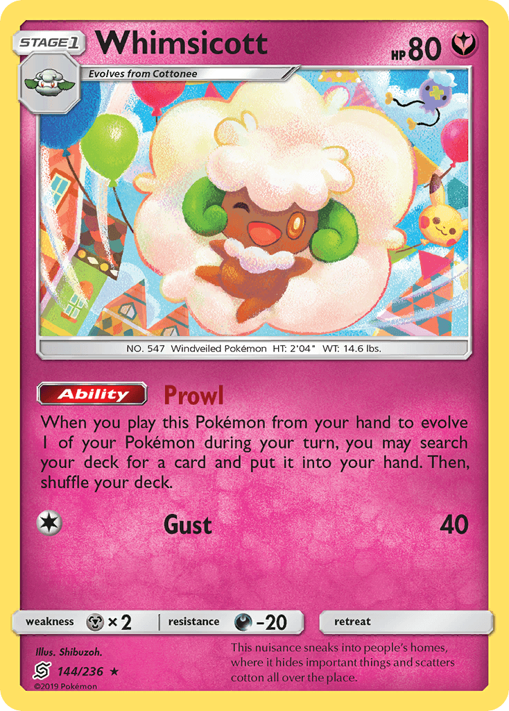 Whimsicott (144/236) [Sun & Moon: Unified Minds] - Doe's Cards