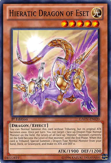 Hieratic Dragon of Eset [GAOV-EN020] Common - Doe's Cards