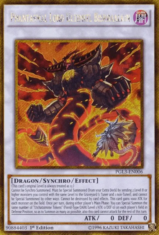 Phantasmal Lord Ultimitl Bishbaalkin [PGL3-EN006] Gold Secret Rare - Doe's Cards