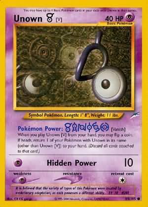 Unown [V] (89/105) [Neo Destiny Unlimited] - Doe's Cards