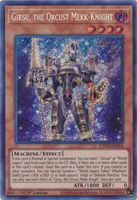 Girsu, the Orcust Mekk-Knight [ETCO-EN024] Secret Rare - Doe's Cards