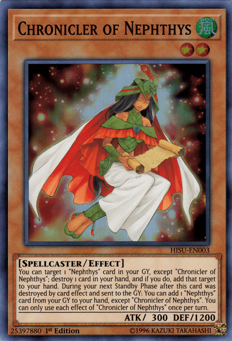 Chronicler of Nephthys [HISU-EN003] Super Rare - Doe's Cards