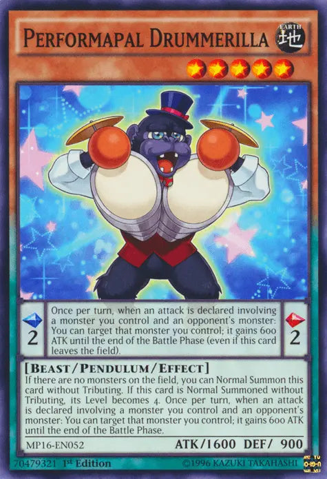 Performapal Drummerilla [MP16-EN052] Common - Doe's Cards