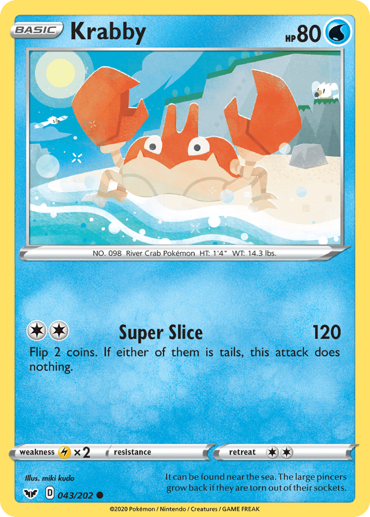 Krabby (043/202) [Sword & Shield: Base Set] - Doe's Cards