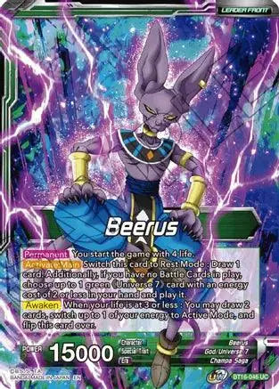 Beerus // Beerus, Victory at All Costs (BT16-046) [Realm of the Gods] - Doe's Cards
