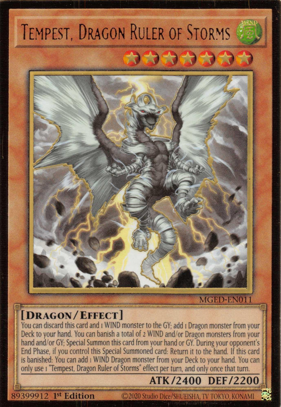 Tempest, Dragon Ruler of Storms [MGED-EN011] Gold Rare - Doe's Cards