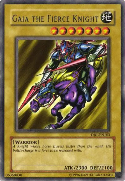 Gaia The Fierce Knight [DB1-EN103] Rare - Doe's Cards