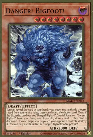 Danger! Bigfoot! (Alternate Art) [MGED-EN018] Gold Rare - Doe's Cards