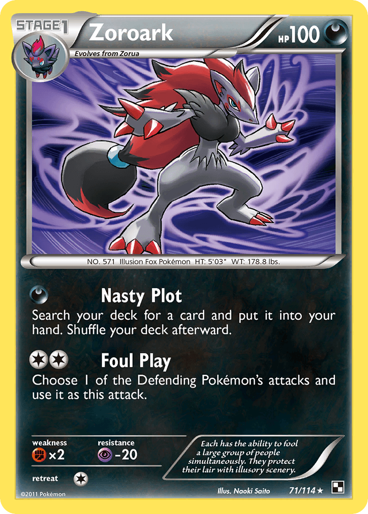 Zoroark (71/114) [Black & White: Base Set] - Doe's Cards