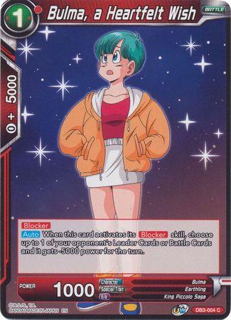 Bulma, a Heartfelt Wish (DB3-004) [Giant Force] - Doe's Cards