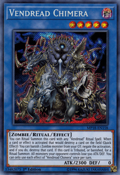 Vendread Chimera [MP18-EN158] Secret Rare - Doe's Cards