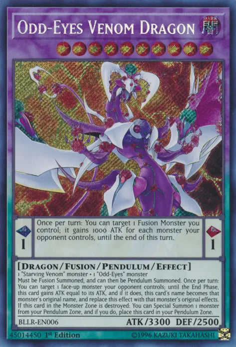 Odd-Eyes Venom Dragon [BLLR-EN006] Secret Rare - Doe's Cards