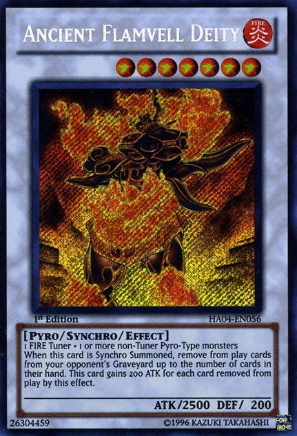 Ancient Flamvell Deity [HA04-EN056] Secret Rare - Doe's Cards