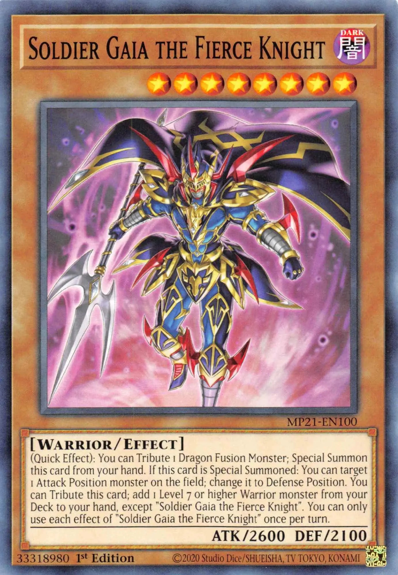 Soldier Gaia The Fierce Knight [MP21-EN100] Common - Doe's Cards