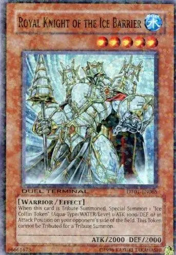 Royal Knight of the Ice Barrier [DT01-EN065] Super Rare - Doe's Cards