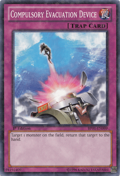 Compulsory Evacuation Device [BP01-EN099] Starfoil Rare - Doe's Cards