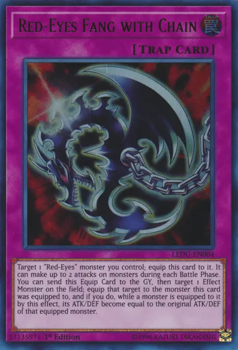 Red-Eyes Fang with Chain [LEDU-EN004] Ultra Rare - Doe's Cards