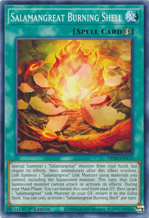 Salamangreat Burning Shell [MP20-EN179] Common - Doe's Cards