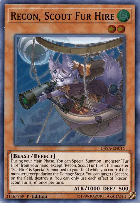 Recon, Scout Fur Hire [DASA-EN015] Super Rare - Doe's Cards
