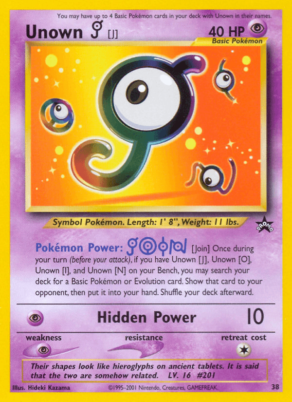 Unown [J] (38) [Wizards of the Coast: Black Star Promos] - Doe's Cards