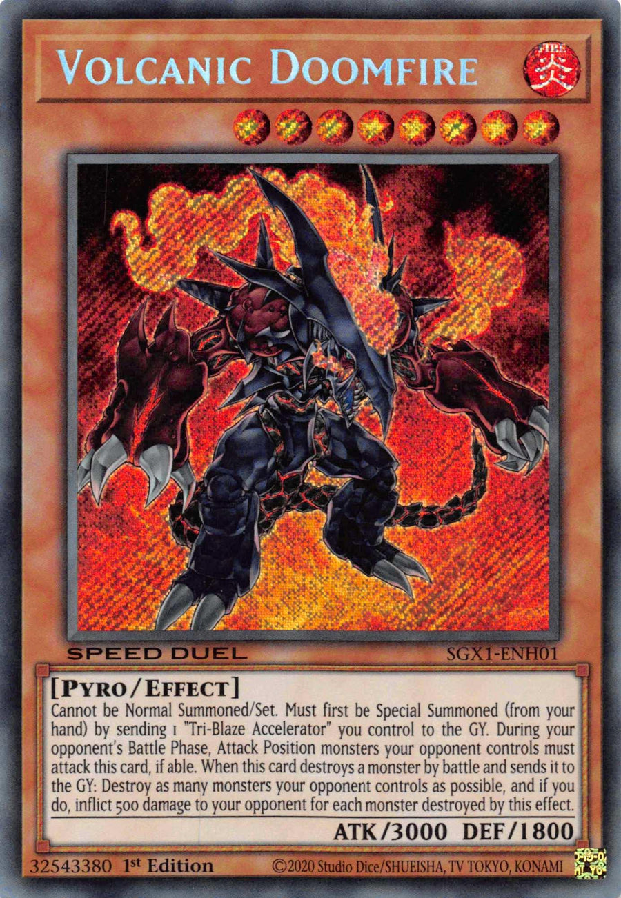 Volcanic Doomfire [SGX1-ENH01] Secret Rare - Doe's Cards