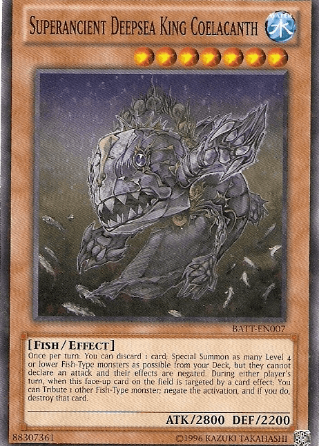 Superancient Deepsea King Coelacanth [BATT-EN007] Starfoil Rare - Doe's Cards