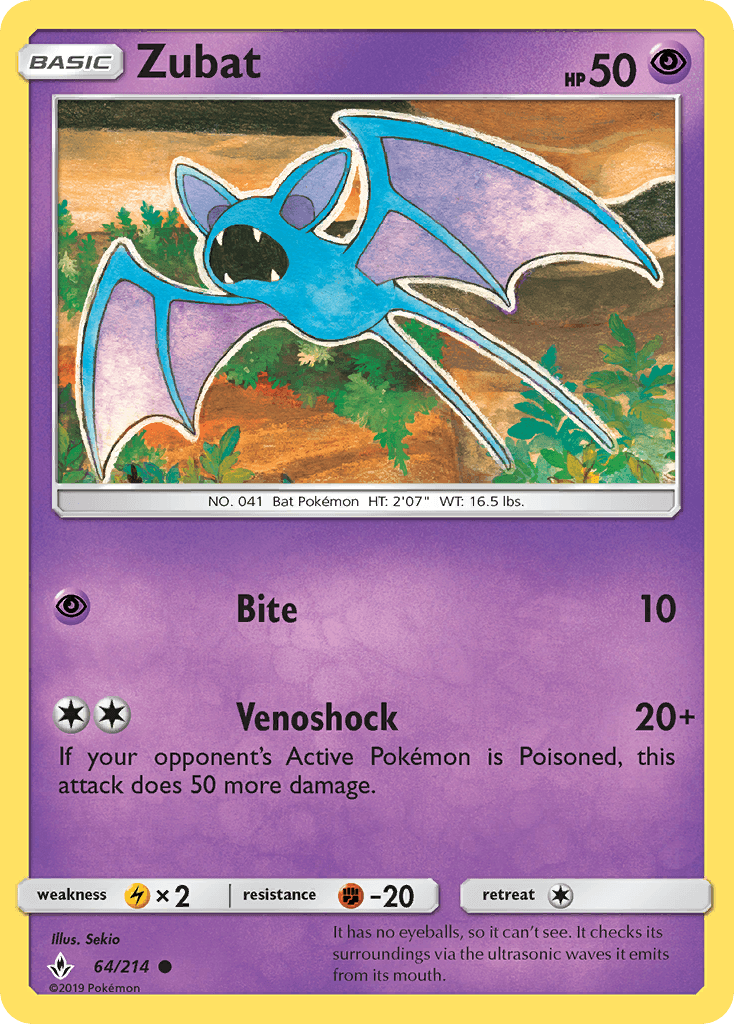 Zubat (64/214) [Sun & Moon: Unbroken Bonds] - Doe's Cards