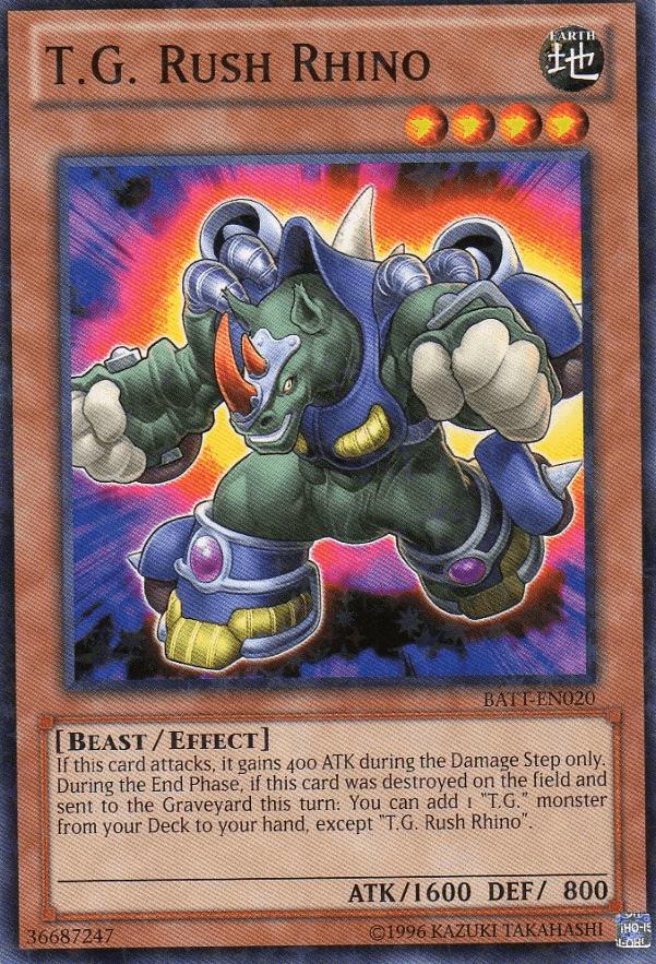 T.G. Rush Rhino [BATT-EN020] Starfoil Rare - Doe's Cards