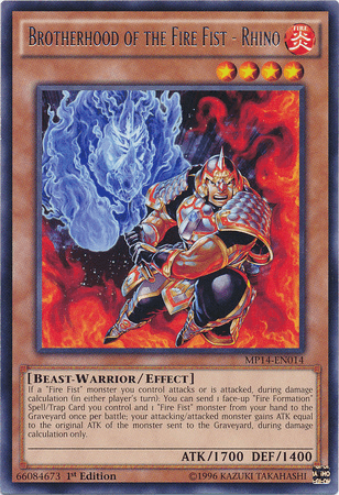 Brotherhood of the Fire Fist - Rhino [MP14-EN014] Rare - Doe's Cards