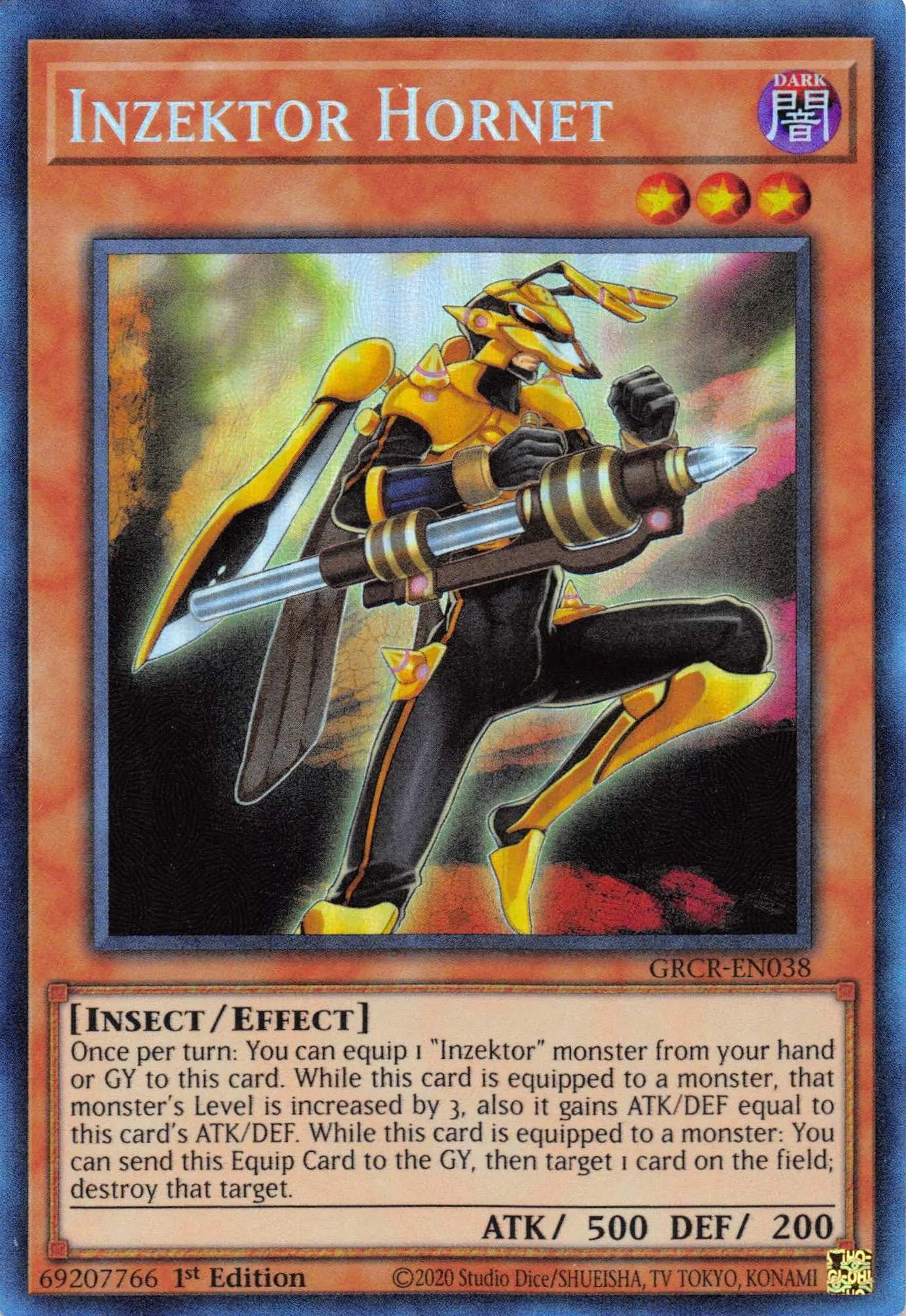 Inzektor Hornet [GRCR-EN038] Collector's Rare - Doe's Cards