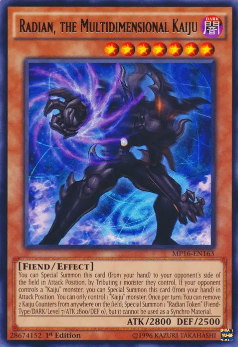 Radian, the Multidimensional Kaiju [MP16-EN163] Rare - Doe's Cards