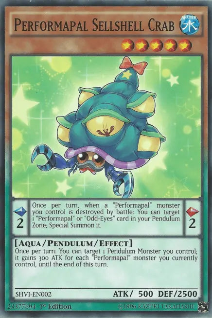 Performapal Sellshell Crab [SHVI-EN002] Common - Doe's Cards