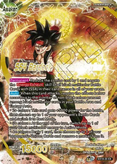 Bardock // SS4 Bardock, Prismatic Striker (EX19-20) [Special Anniversary Set 2021] - Doe's Cards