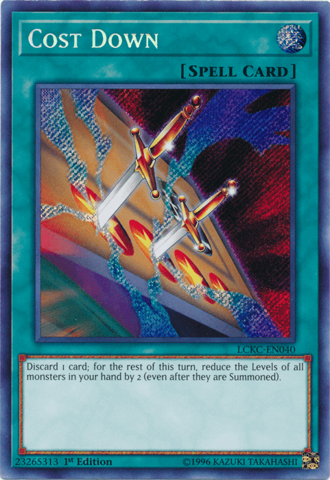 Cost Down [LCKC-EN040] Secret Rare - Doe's Cards