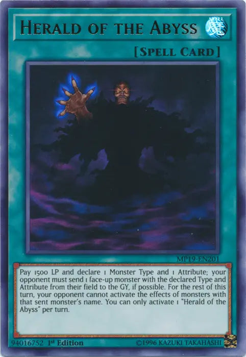 Herald of the Abyss [MP19-EN201] Ultra Rare - Doe's Cards