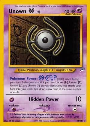 Unown [H] (28/105) [Neo Destiny Unlimited] - Doe's Cards