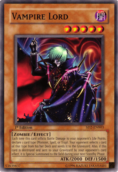 Vampire Lord [SD2-EN003] Common - Doe's Cards