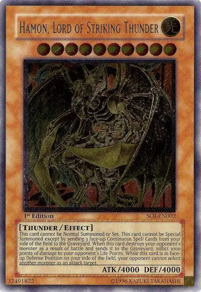 Hamon, Lord of Striking Thunder (UTR) [SOI-EN002] Ultimate Rare - Doe's Cards
