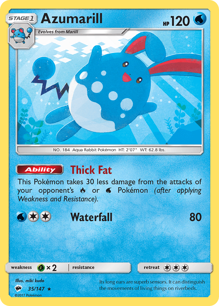 Azumarill (35/147) [Sun & Moon: Burning Shadows] - Doe's Cards