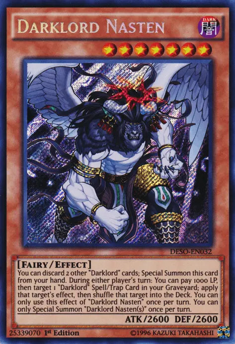 Darklord Nasten [DESO-EN032] Secret Rare - Doe's Cards