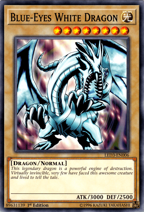 Blue-Eyes White Dragon [LED3-EN006] Common - Doe's Cards