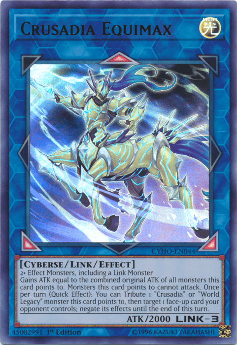 Crusadia Equimax [CYHO-EN044] Ultra Rare - Doe's Cards